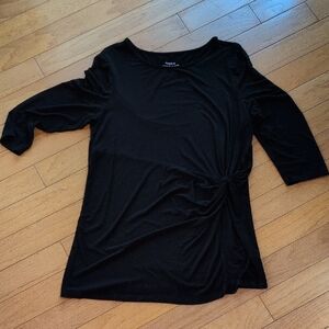Torrid Black Blouse with Side Knot 1X